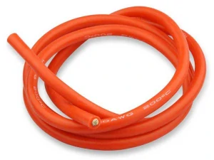 Silikonový kabel 6.0mm2 , červený (1m),