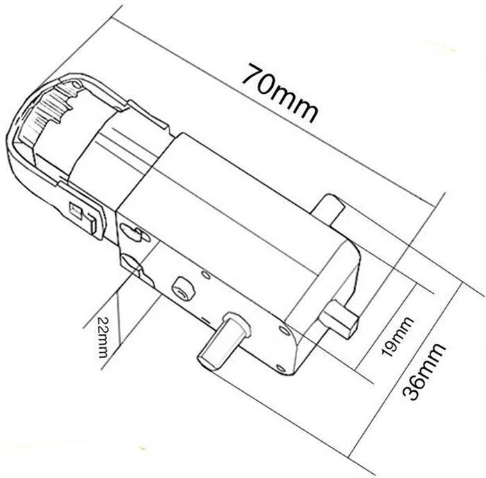 Motorek 3-6V/0,17A s převodovkou, převod 1/48 ,