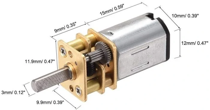 Motorek N20 12V s převodovkou, 100RPM,