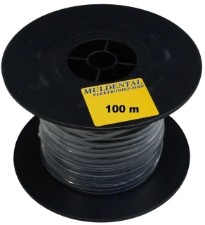 Kabel silikon 0,25 mm2 1m (černý),