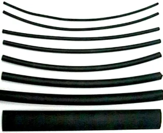 Smršťovací bužírka 4,8mm černá 1m,