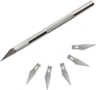 Nůž modelářský řezací, 6x čepel ,